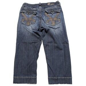 KUT From The KLOTH - Women Size 2 Cropped Embroidered Flap Pocket Jeans